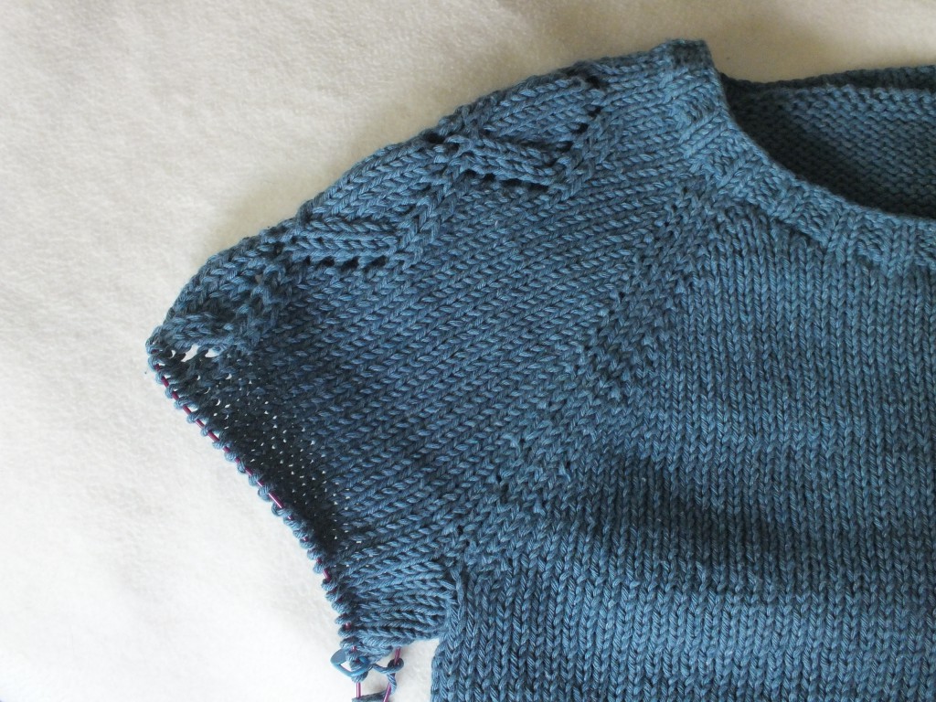 Mein erster Pulli Ärmel anstricken Ines strickt